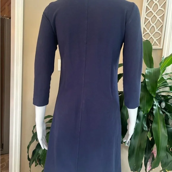 Lilly Pulitzer Navy Dress with Blue Embroidery - Picture 4 of 7